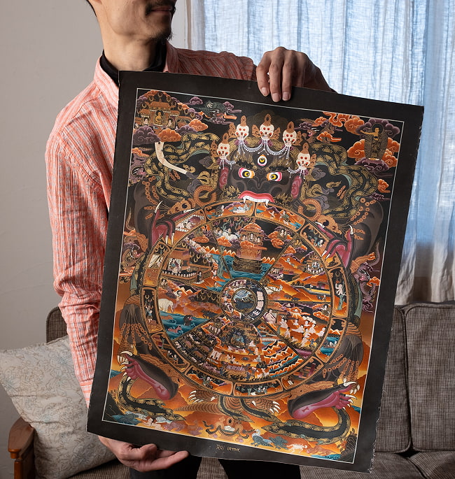 楽天市場】【送料無料】 〔Raj Lama作 一点物〕タンカ 六道輪廻図