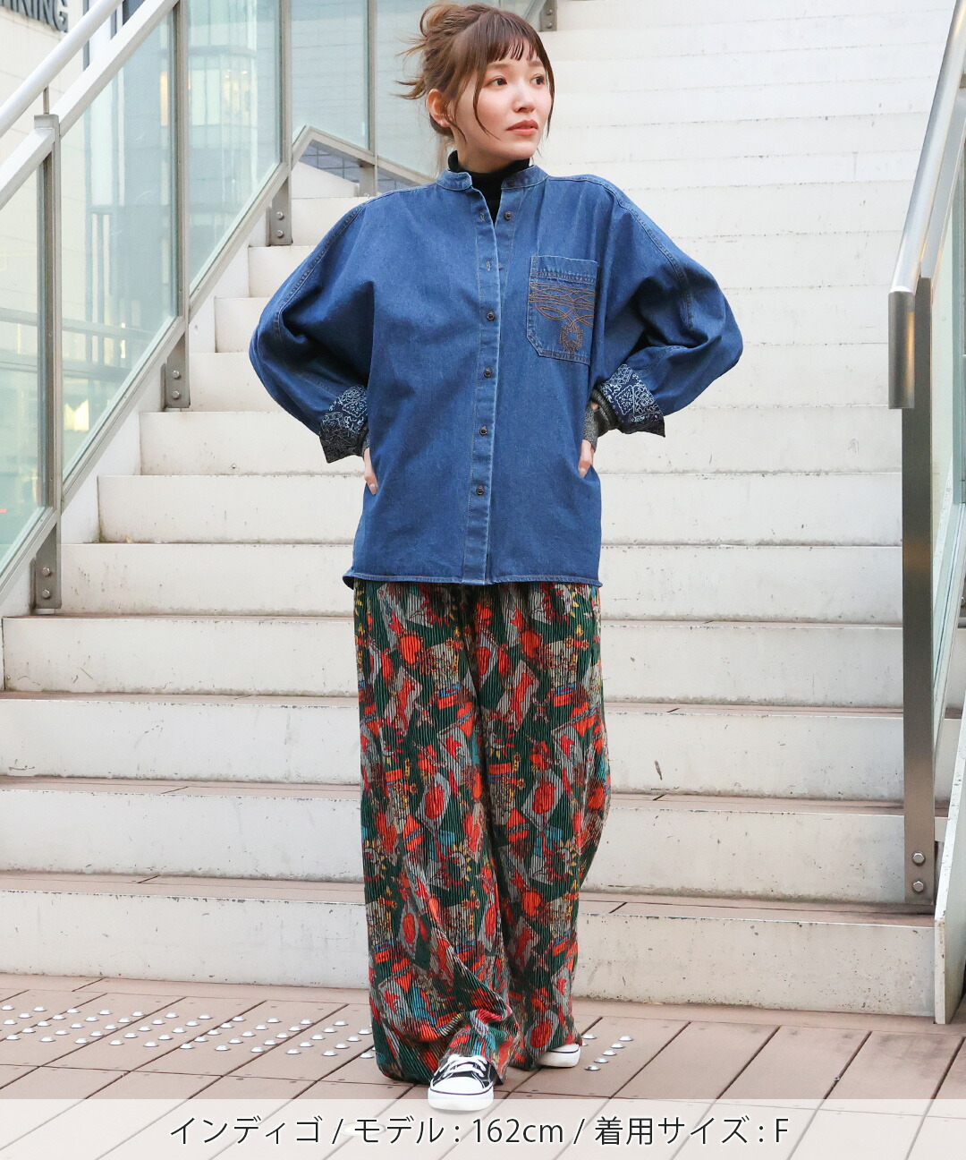 楽天市場】デザインステッチライトデニムドルマンシャツ ／ デニム