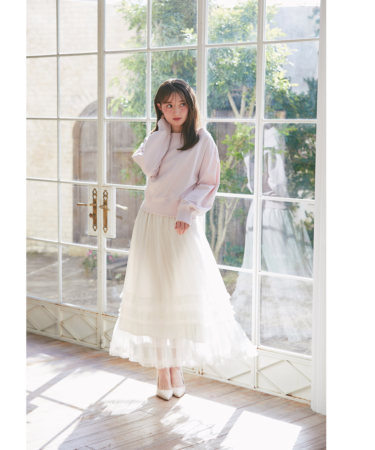 楽天市場】チュールフリルフレアスカート【solivine ソリヴィン】tocco