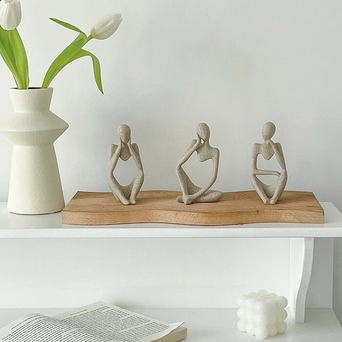 楽天市場】インテリア雑貨 オブジェ 3体セット 人体モチーフ モダン