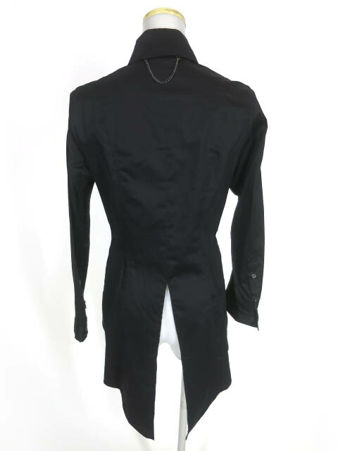 楽天市場】BPN / クロスチャームチェーン付き燕尾ブラウス ブラック