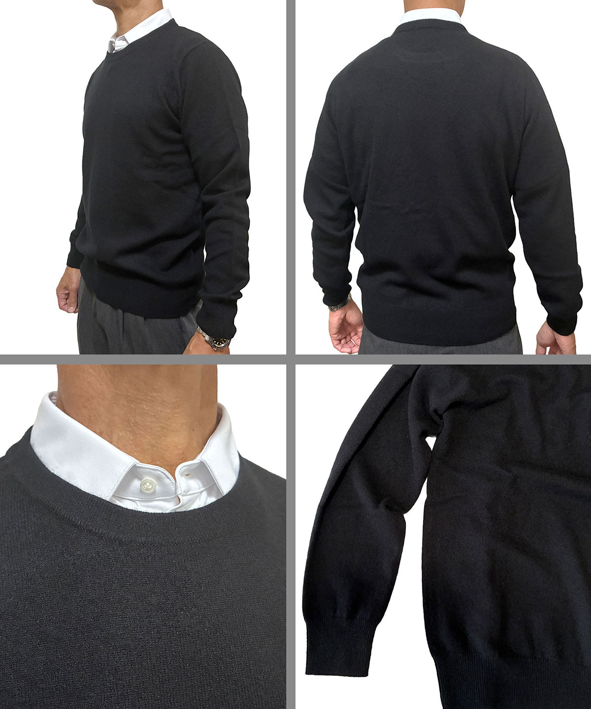 楽天市場】カシミヤ100％ メンズ 長袖 クルーネック セーター ニット