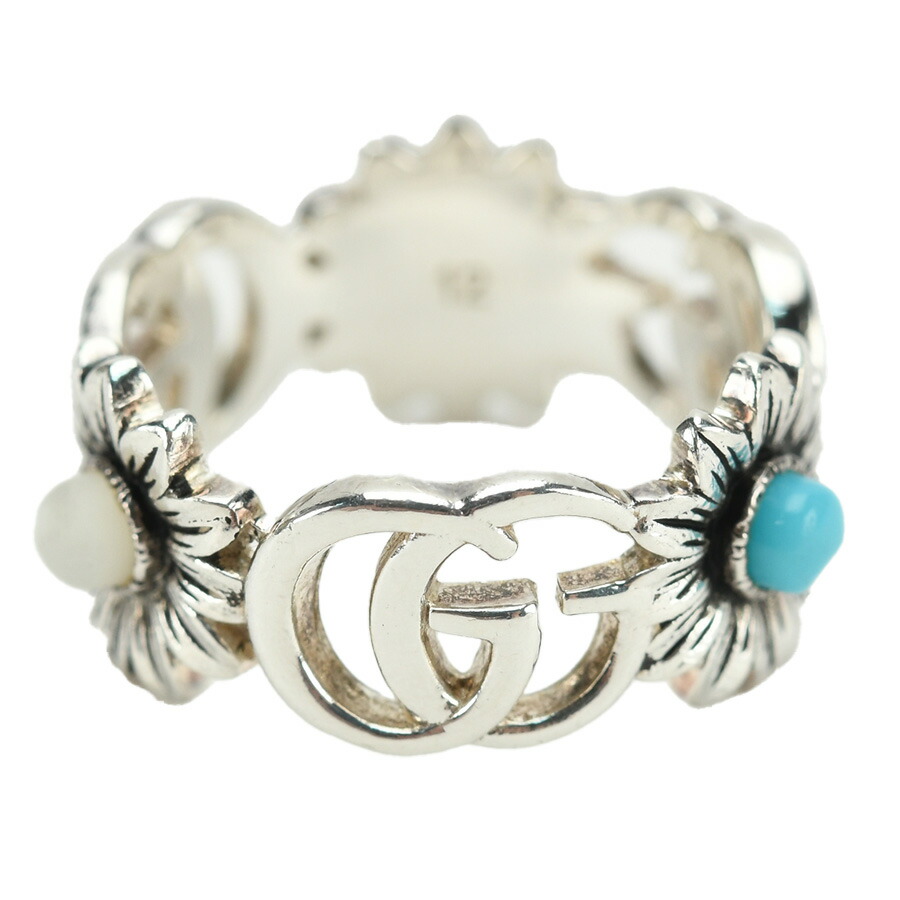 楽天市場】グッチ GUCCI マザーオブパール ダブルG フラワー リング