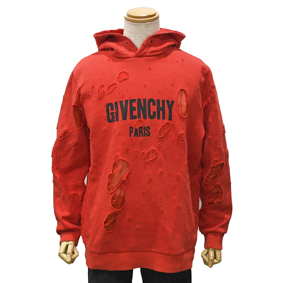 楽天市場】ジバンシィ GIVENCHY パーカー デストロイ ロゴ プル