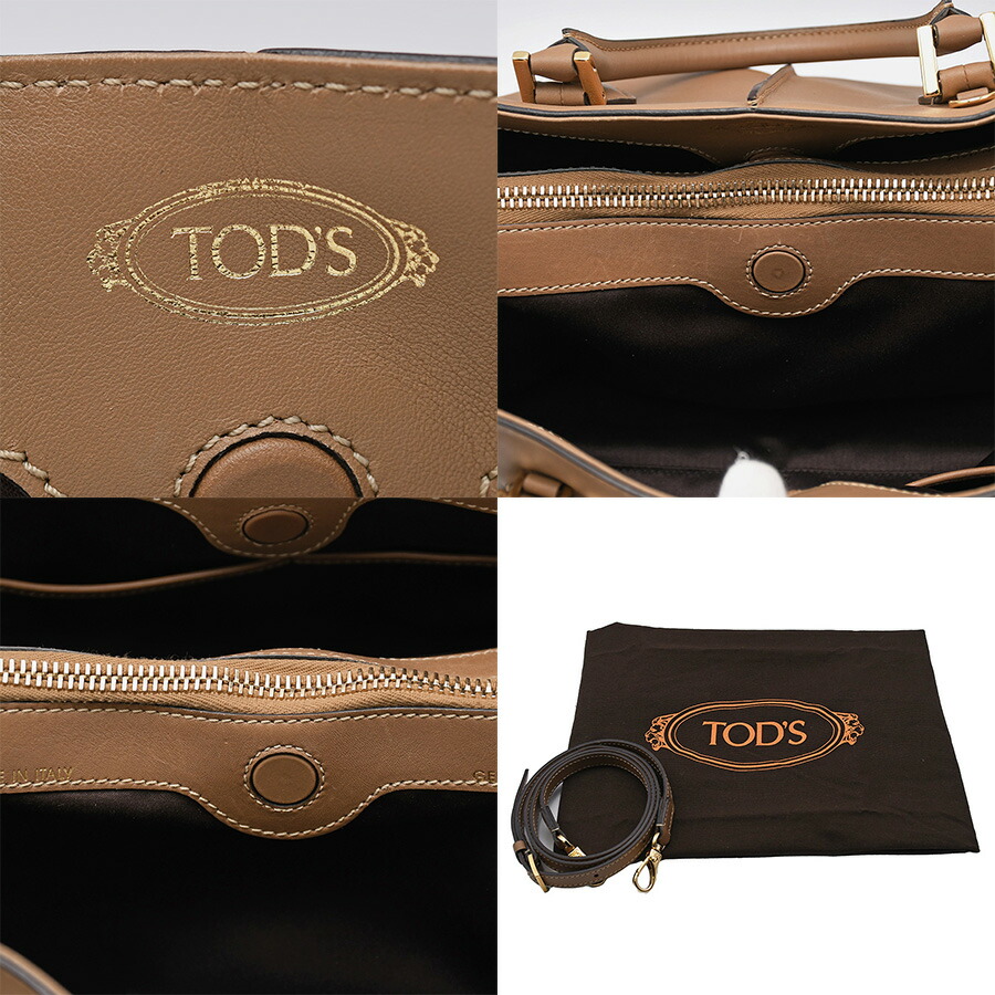 楽天市場】トッズ TOD'S Dキューブ 2wayハンドバッグ レザー ブラウン