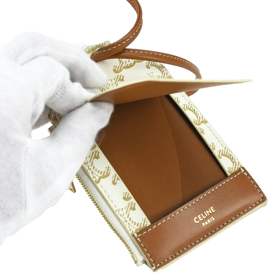 楽天市場】セリーヌ CELINE トリオンフ ネックストラップ カード