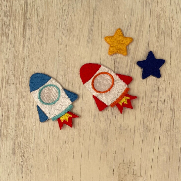 楽天市場】ロケット 宇宙 刺繍 ワッペン アップリケ アイロン