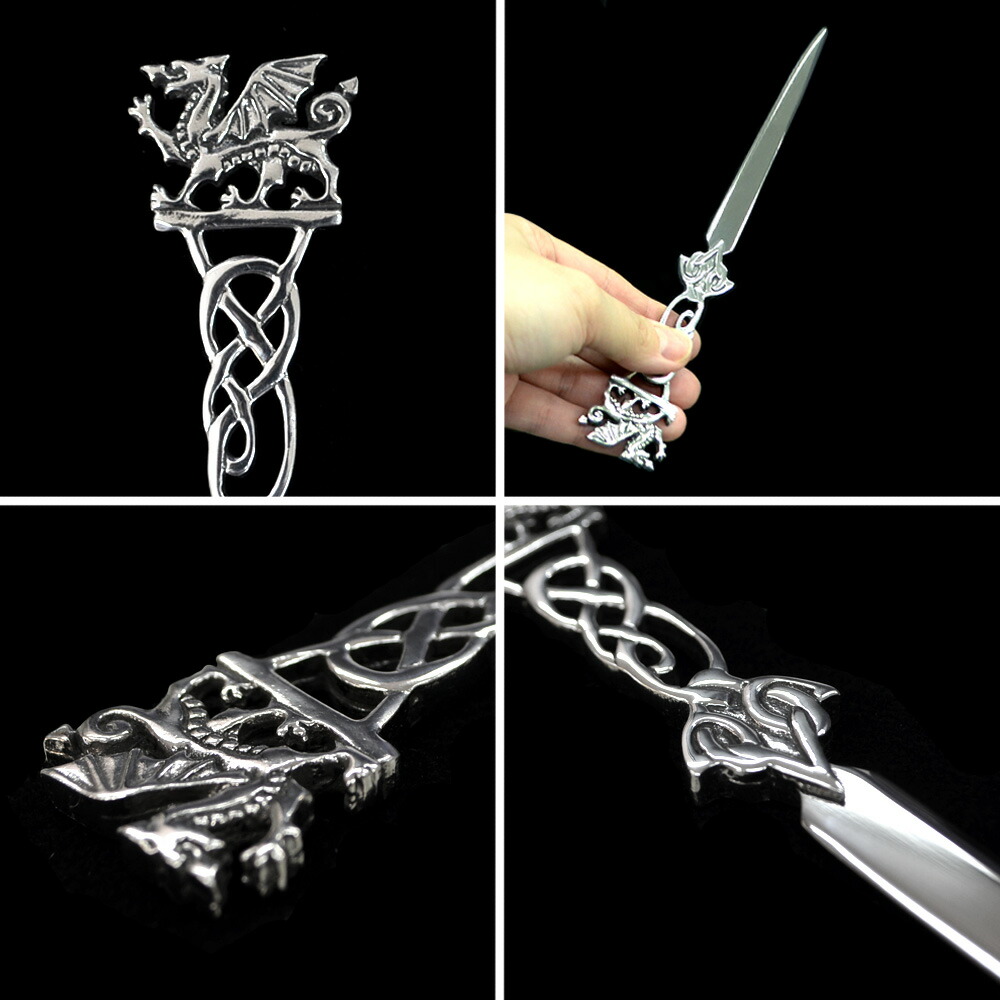 楽天市場】英国製 ピューター ペーパーナイフ ウェルシュドラゴン A.E.