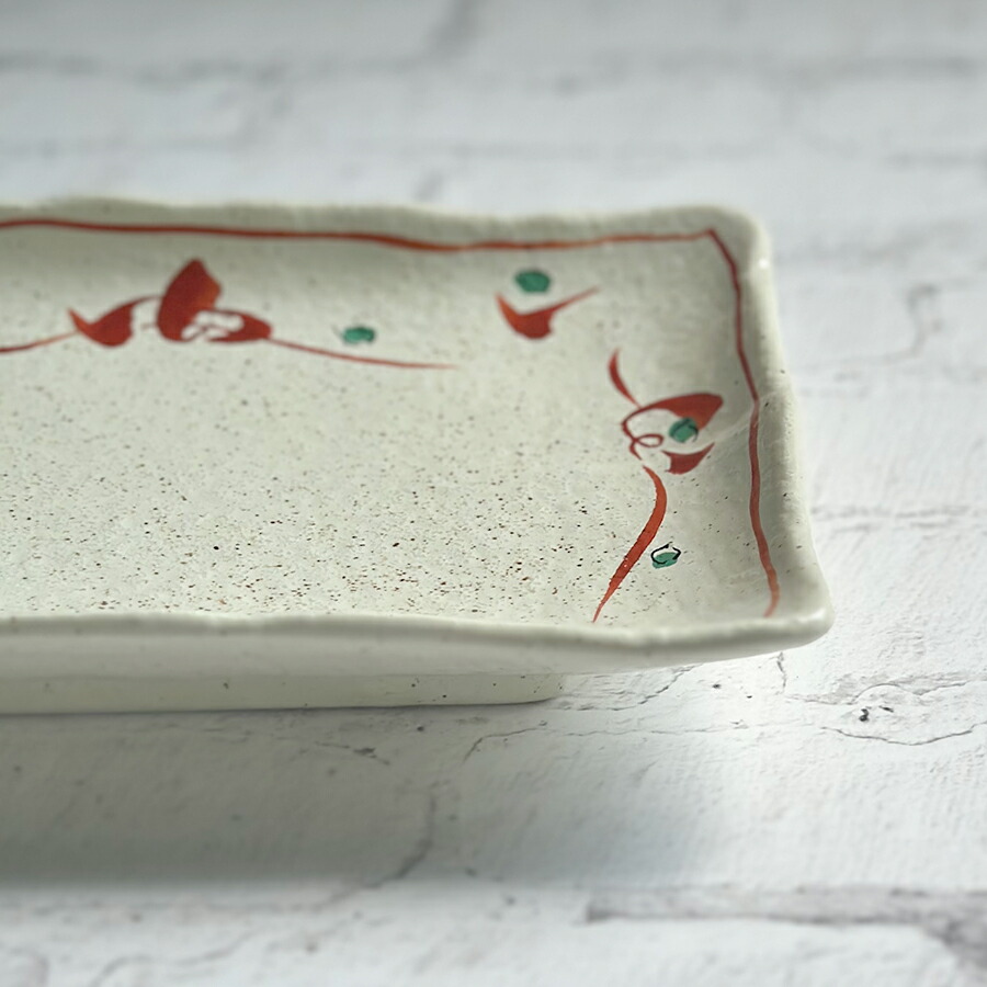 楽天市場】＼クーポン配布中！／唐津赤絵焼物皿 長辺21.5cm 和食器