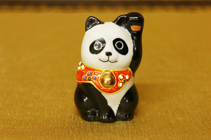 楽天市場】九谷焼 2号招猫 パンダ 左＜置物 縁起物 招き猫 人気 ギフト