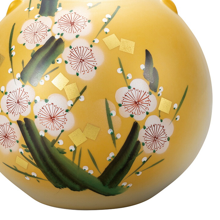 楽天市場】九谷焼 7号花瓶 金箔梅の図 / 山田登陽志 ＜花瓶 花器 人気