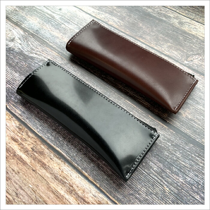 楽天市場】本革 コードバン ペンケース 筆箱 レザー ペン入れ 馬革