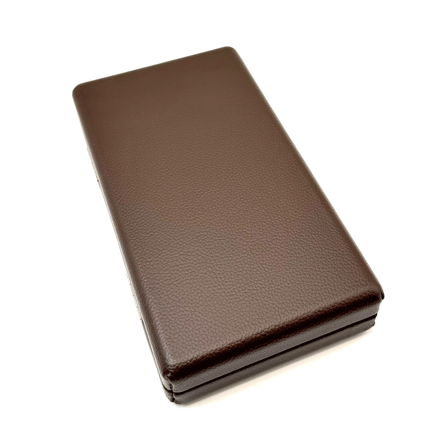 楽天市場】津軽三味線用【 2丁撥入れ -楓凛- 濃い茶 】ネコ バチ入れ