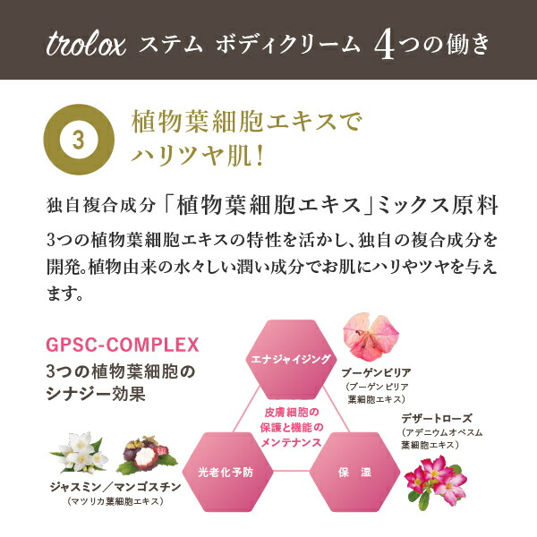 楽天市場】trolox ステム ボディクリーム : 公式 トロロックス楽天市場店