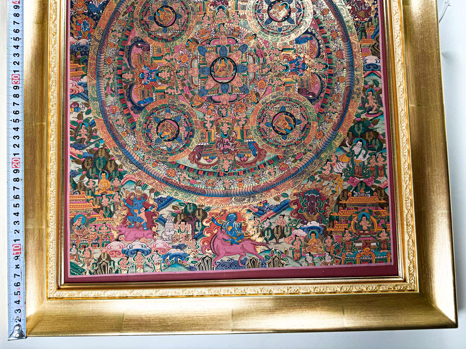 楽天市場】曼荼羅 マンダラ 額 63センチ×51センチ×5センチ タンカ 掛軸