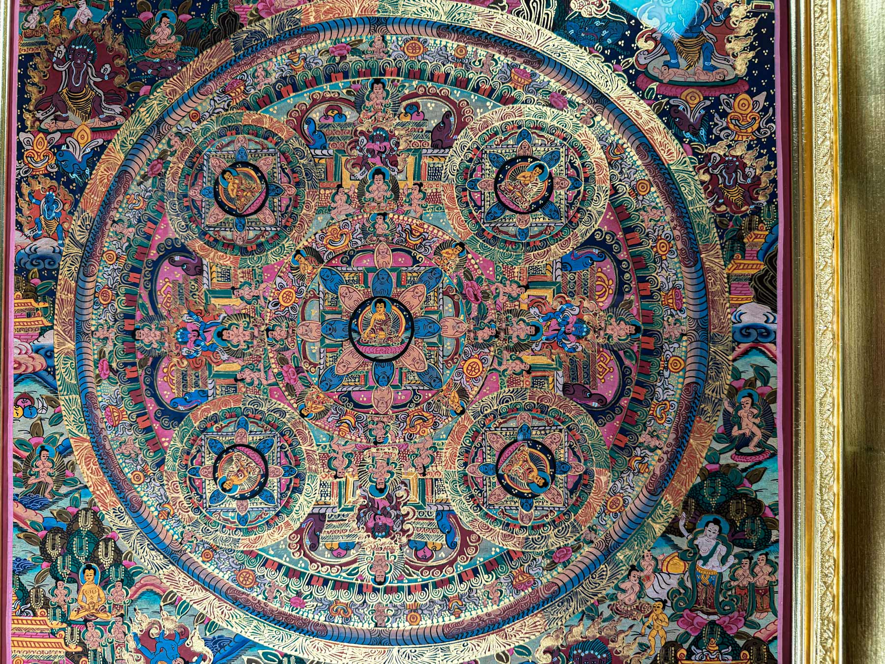 楽天市場】曼荼羅 マンダラ 額 63センチ×51センチ×5センチ タンカ 掛軸