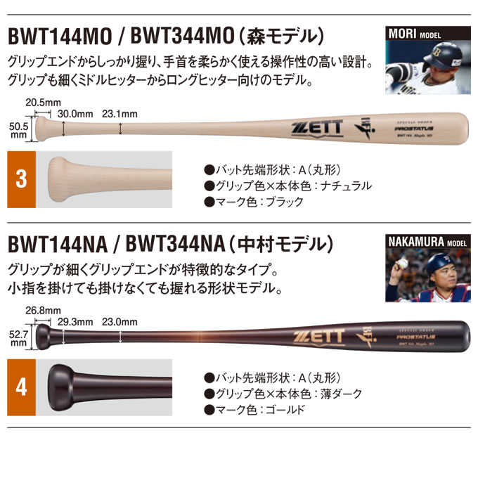 楽天市場】＜受注生産＞ゼット（ZETT） BWT144 硬式用木製オーダー