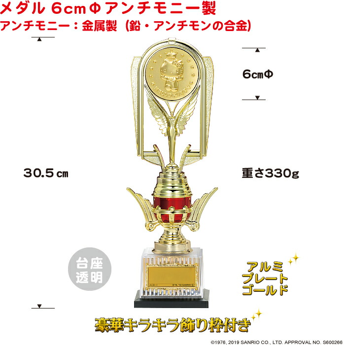楽天市場】ハローキティ トロフィー キティちゃん 誕生日プレゼント