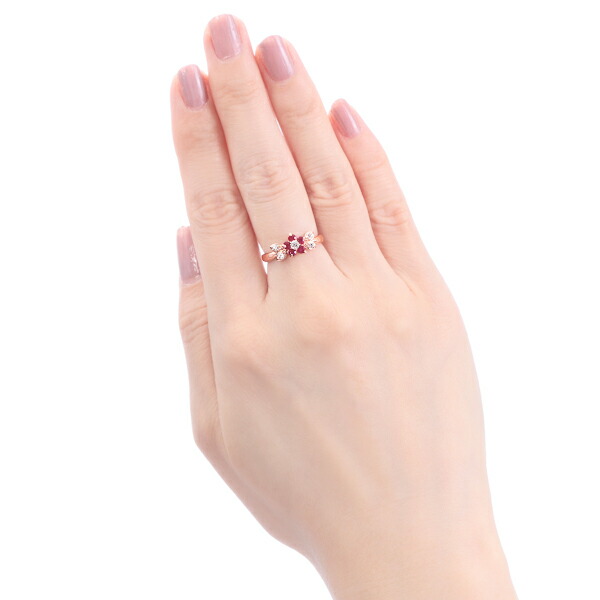 楽天市場】K10ピンクゴールドルビーリング : ジュエリーツツミ