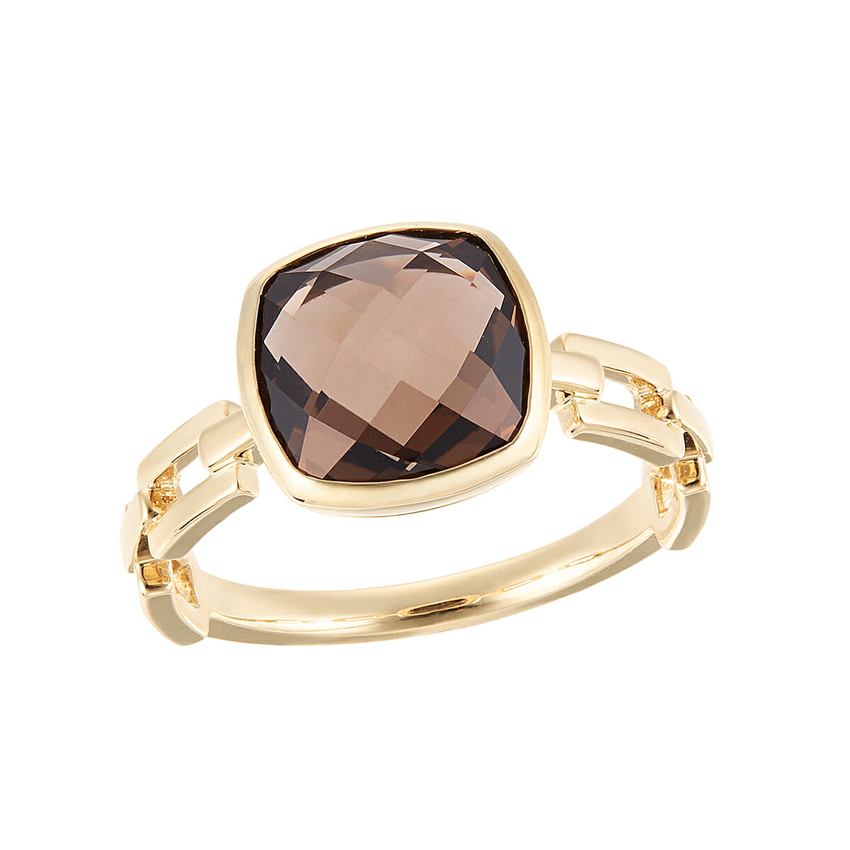 楽天市場】K10イエローゴールドスモーキークォーツリング : ジュエリー
