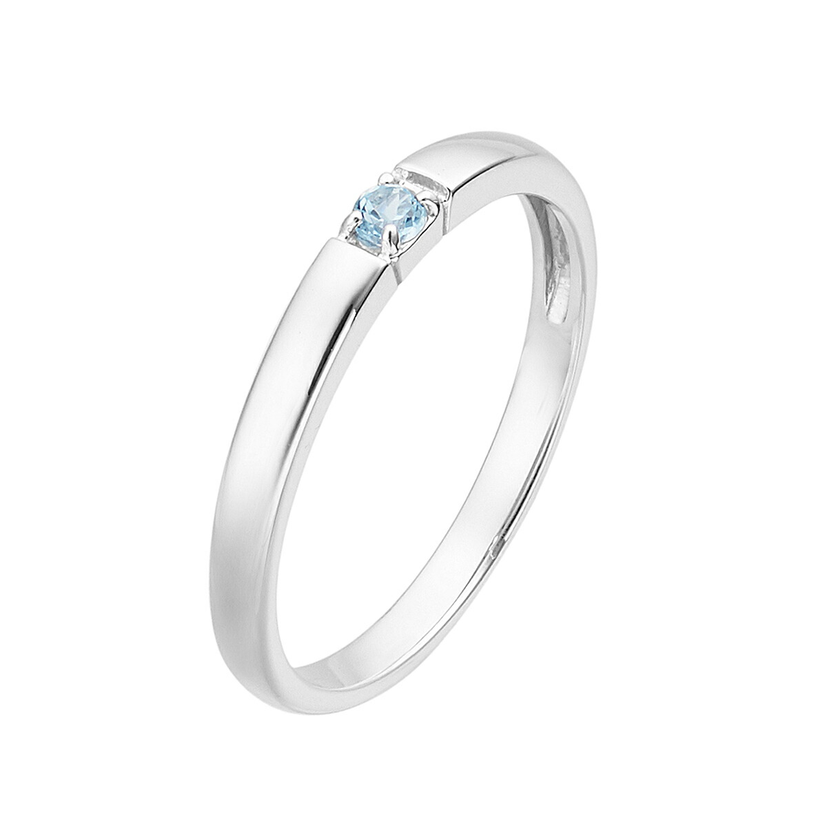 楽天市場】K10ホワイトゴールドブルートパーズリング（ピンキーリング