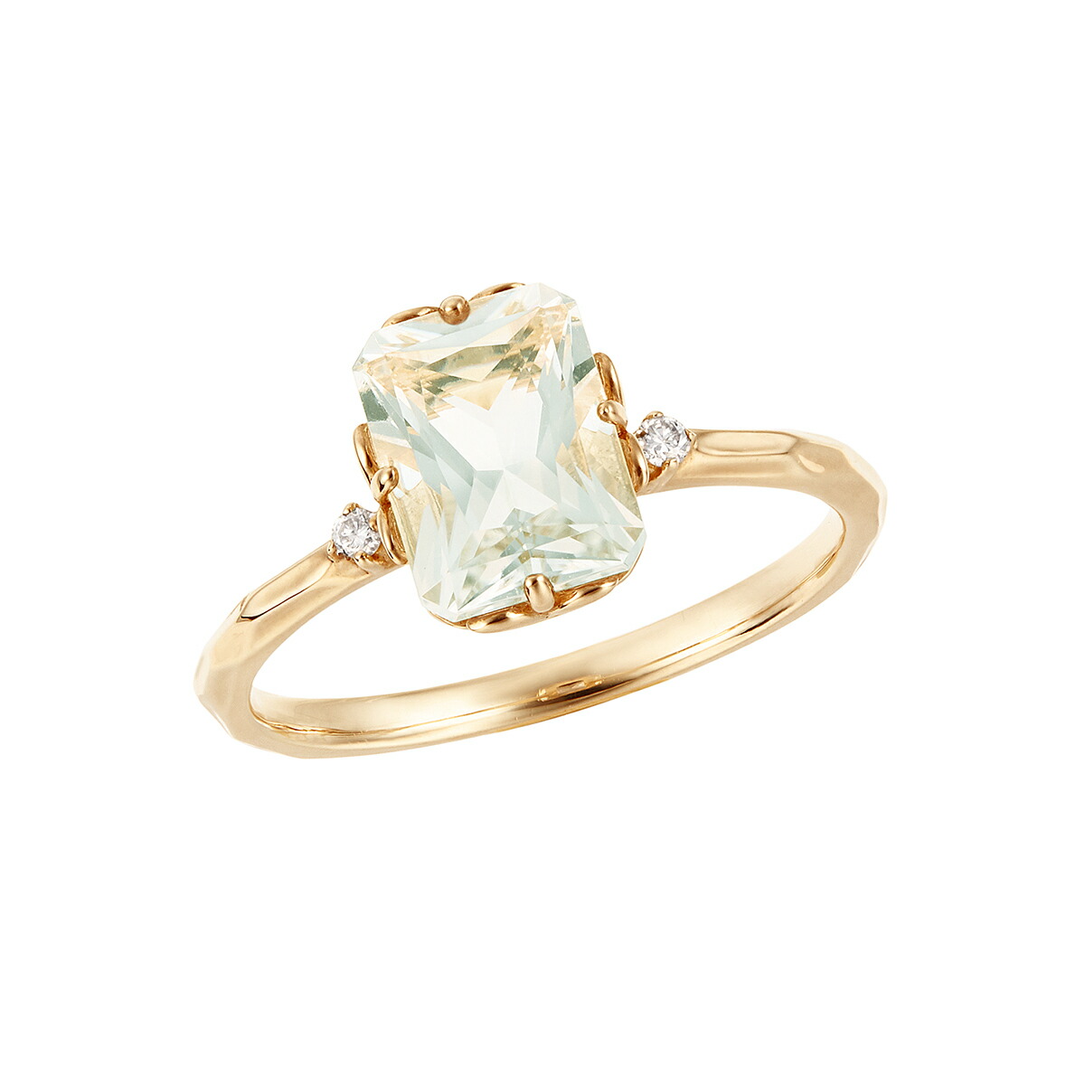 楽天市場】K10イエローゴールドグリーンアメシストリング : ジュエリー