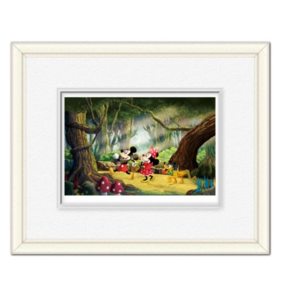 楽天市場】ディズニー 版画 ミッキー ミニー プルート 森の向こうへ
