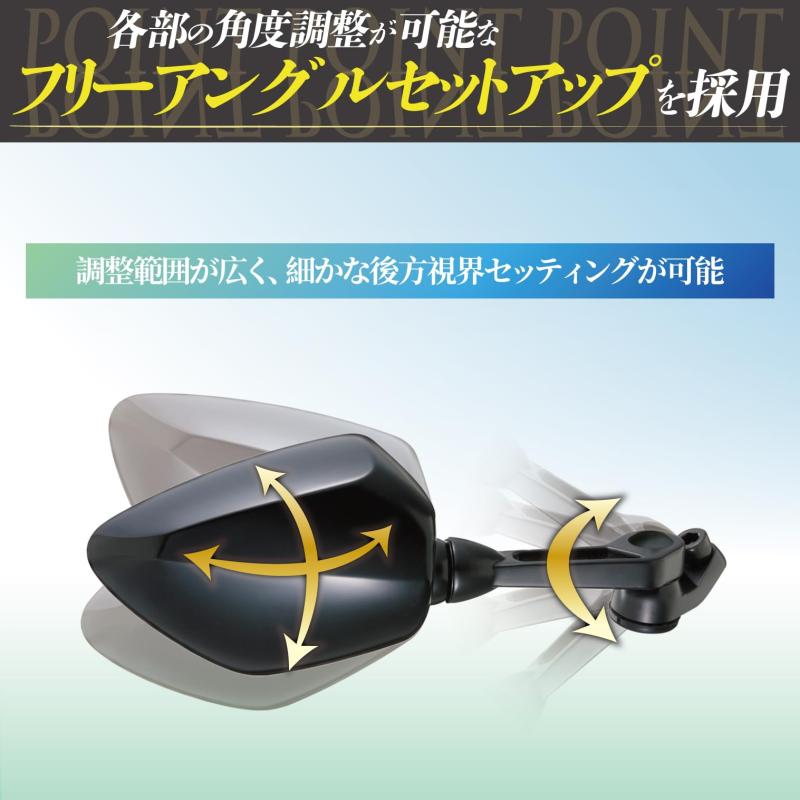 楽天市場】タナックス (TANAX) バイクミラー ナポレオン シャーク