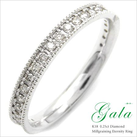 楽天市場】SS800円クーポン K18 ダイヤモンド 0.25ct ミルグレイン