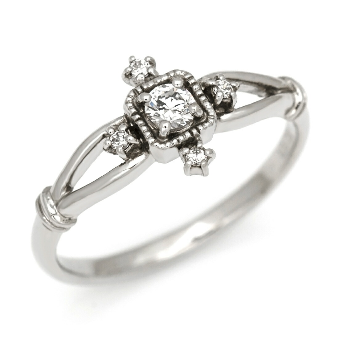 楽天市場】リング ダイヤモンド 0.16カラット ゴールド K18 プラチナ