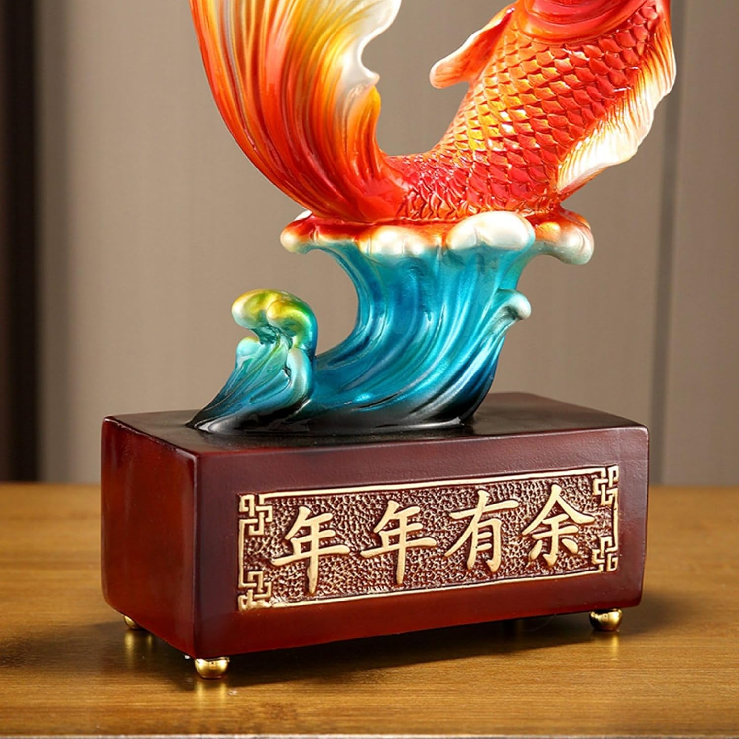 楽天市場】風水 鯉 置物 水晶玉 金運アップ 開運 商売繁盛 縁起物