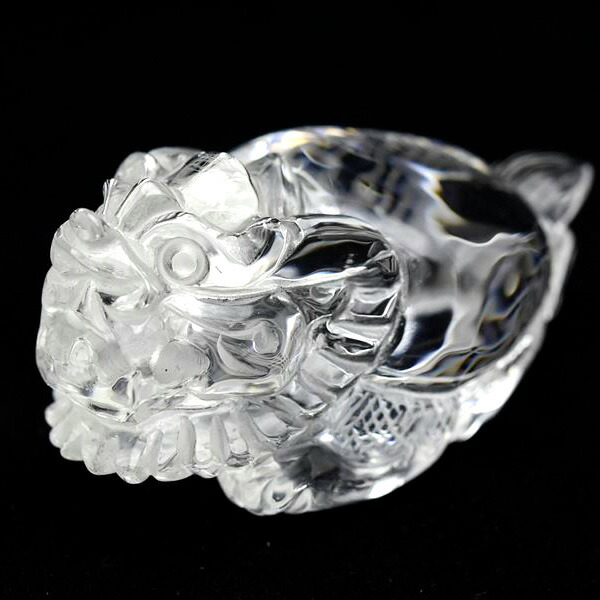 楽天市場】◇正財運◇ 天然 水晶 龍亀 ロングイ彫刻 置物【約204.7g