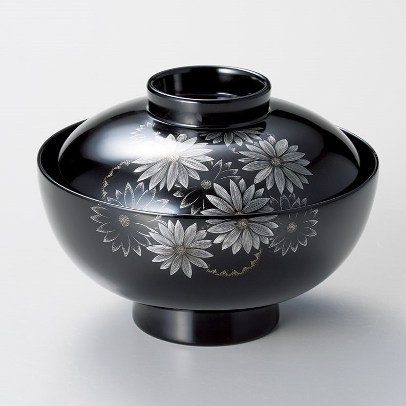 楽天市場】10％割引 スーパーセール 沈金和菊彫 吸物椀（黒）送料無料
