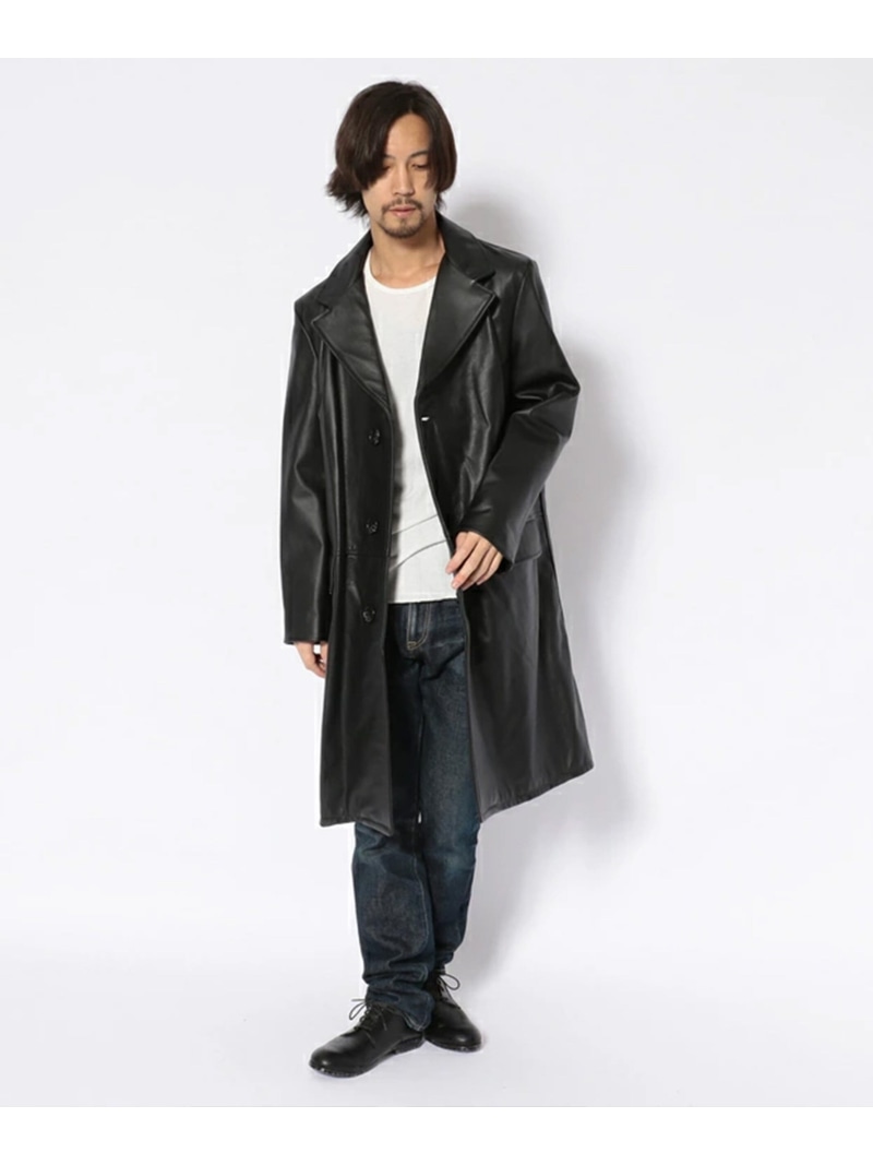 楽天市場】【SALE／30%OFF】LEATHER CHESTER LONG COAT/レザー