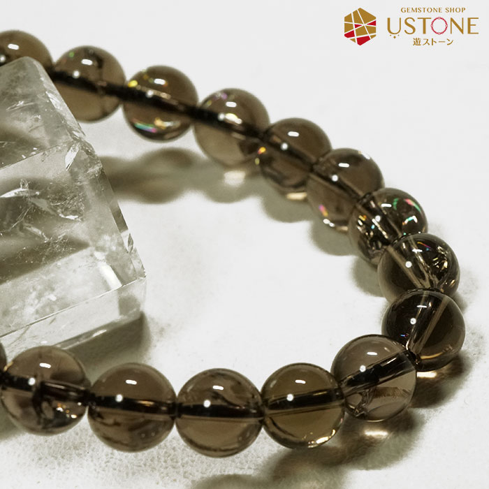 楽天市場】スモーキークォーツ アイリススモーキー ブレスレット 虹