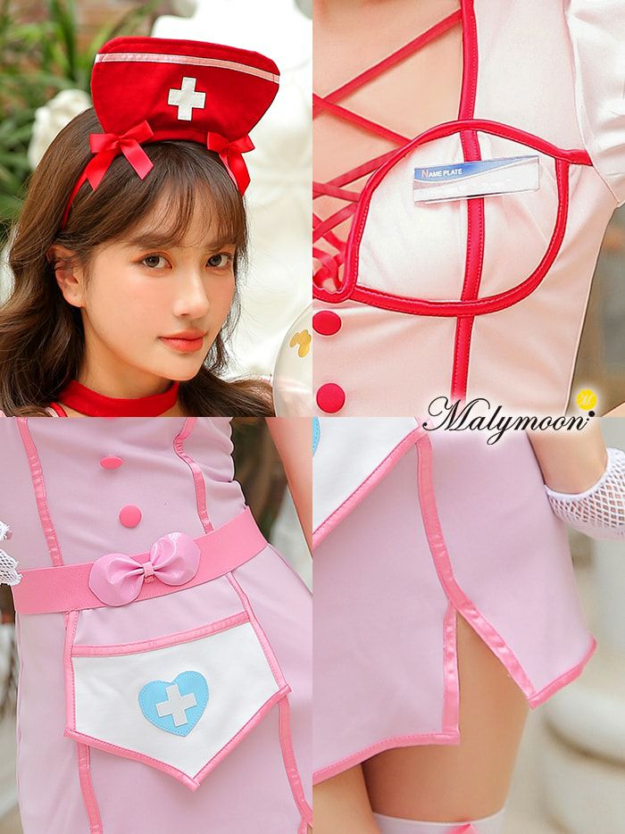楽天市場】[正規品] ナース コスプレ 可愛い 【6点セット】Malymoon