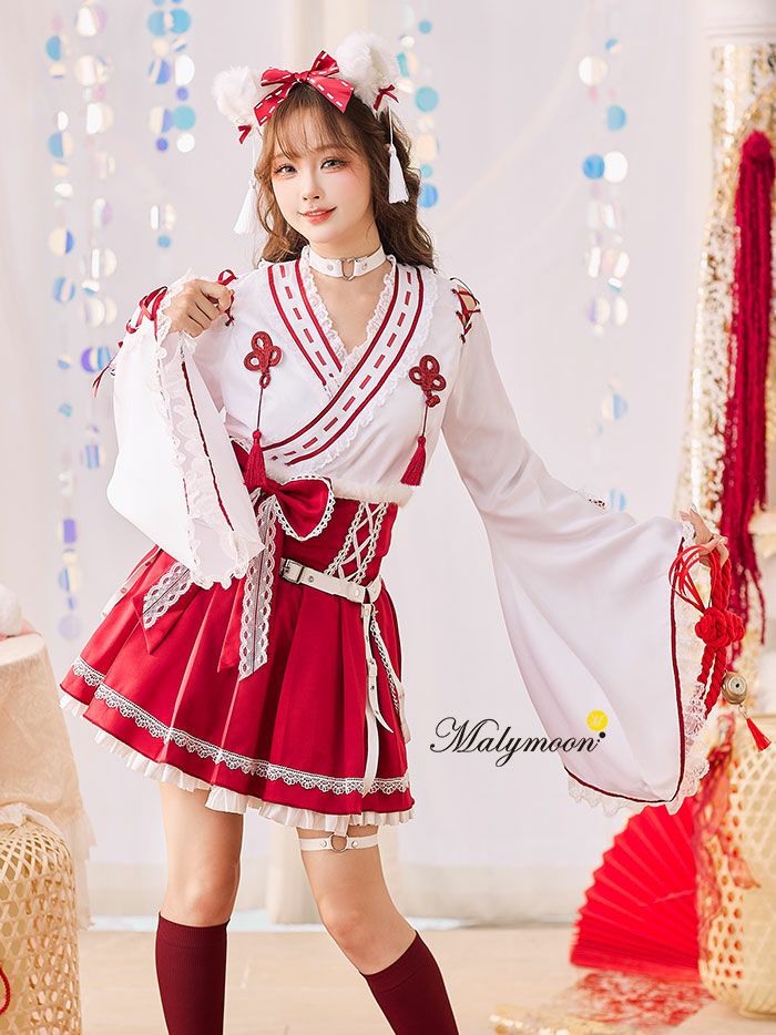 楽天市場】[正規品] 狐 巫女 コスプレ きつね キツネ 衣装 巫女さん
