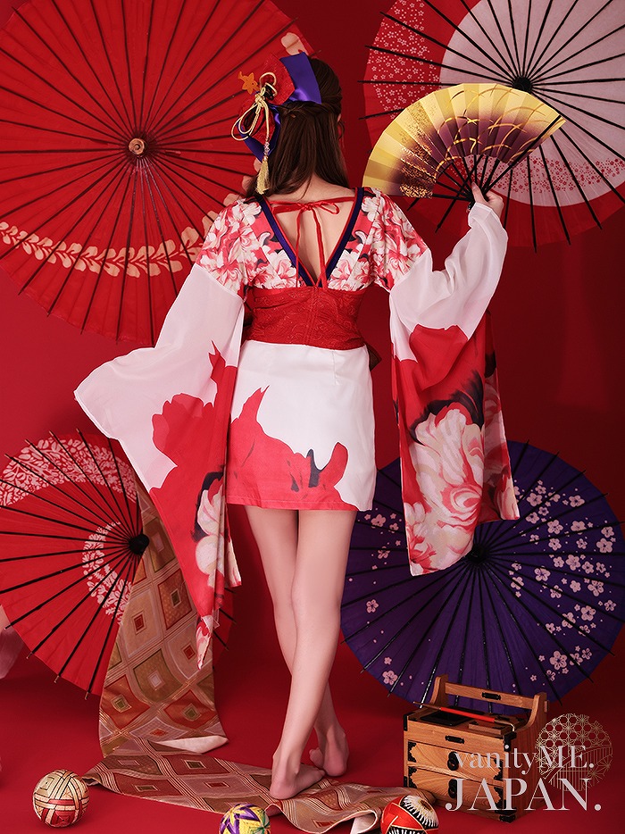 楽天市場】和風 コスプレ 衣装 花魁 花魁コスチューム 本格 ミニ 着物
