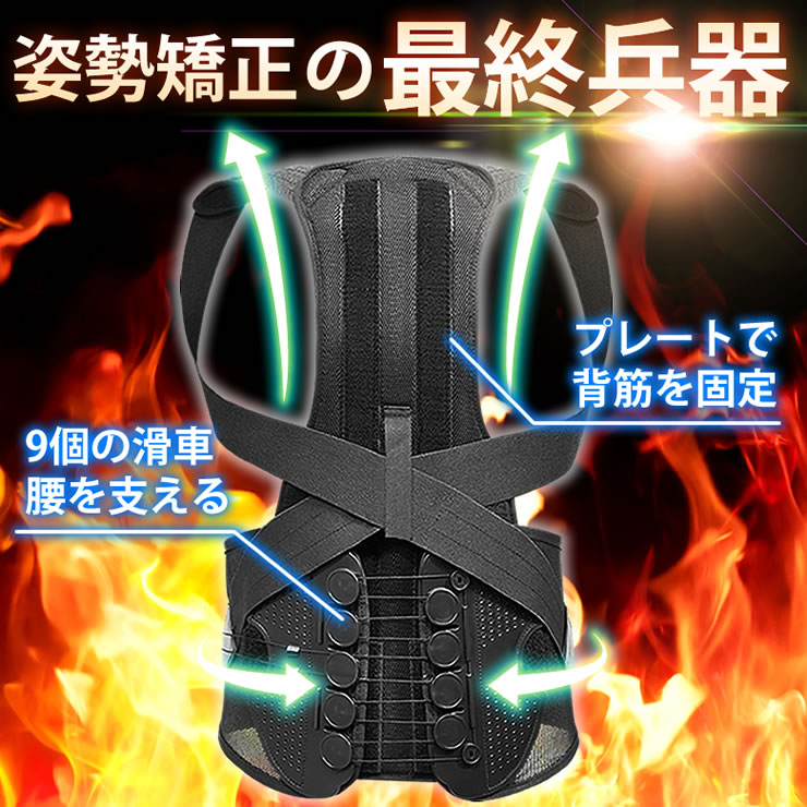 楽天市場】背中と腰をWサポート！9個の滑車で超強力！ 腰 ベルト 骨盤