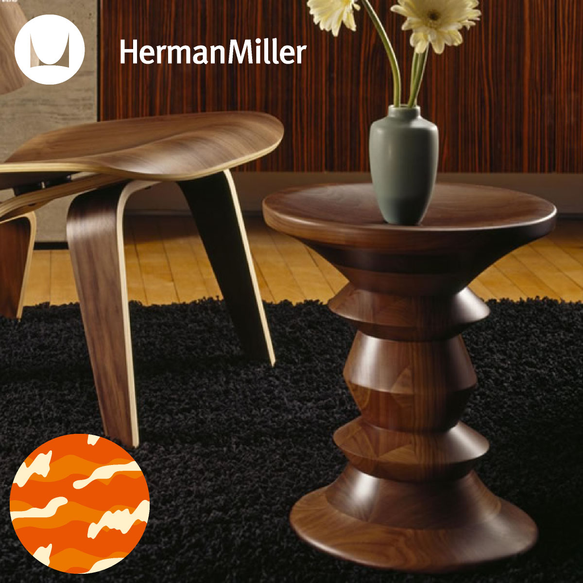 楽天市場】【ハーマンミラー正規品】イームズターンドスツール 413（旧