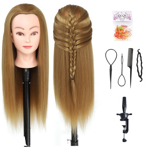楽天市場】BaSha練習用編み込み練習用ウィッグマネキンヘッドヘア