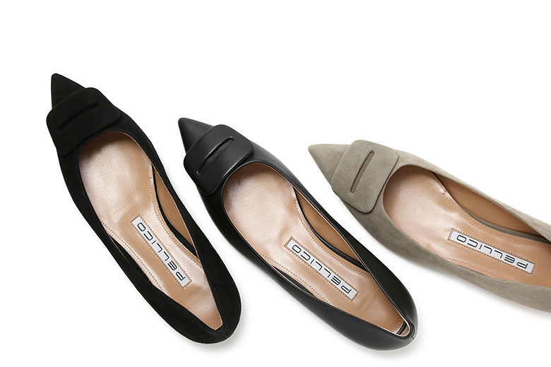 新品】PELLICO スエードポインテッドトゥ パンプス 34 PELLICO