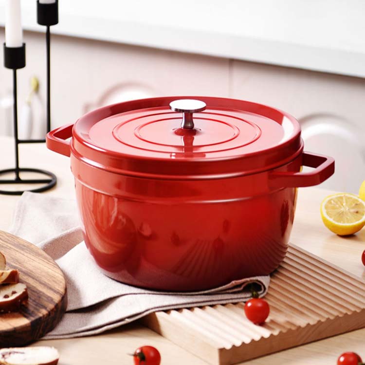 楽天市場】ホーロー鍋 鉄鋳物 ホーロー 両手鍋 24cm 深型 蓋付き IH