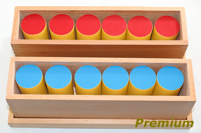 楽天市場】【プレミアム・ライン】モンテッソーリ 雑音筒 ♪青、赤