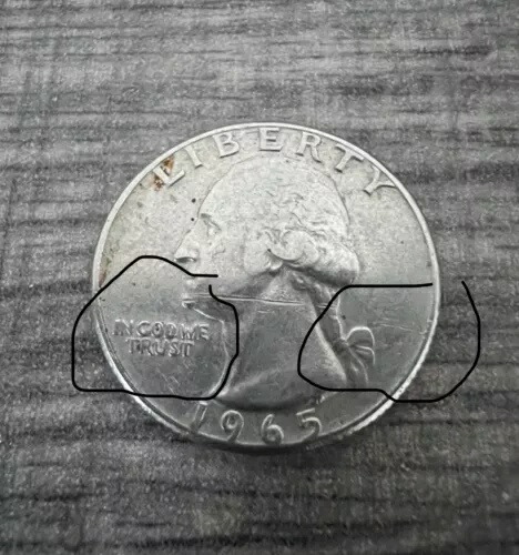 楽天市場】1965 クォーター ノー ミント マークの希少な 25 セント