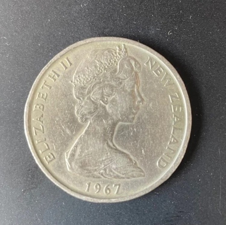 楽天市場】ニュージーランド - 50セント硬貨 - 1967年エリザベス2世