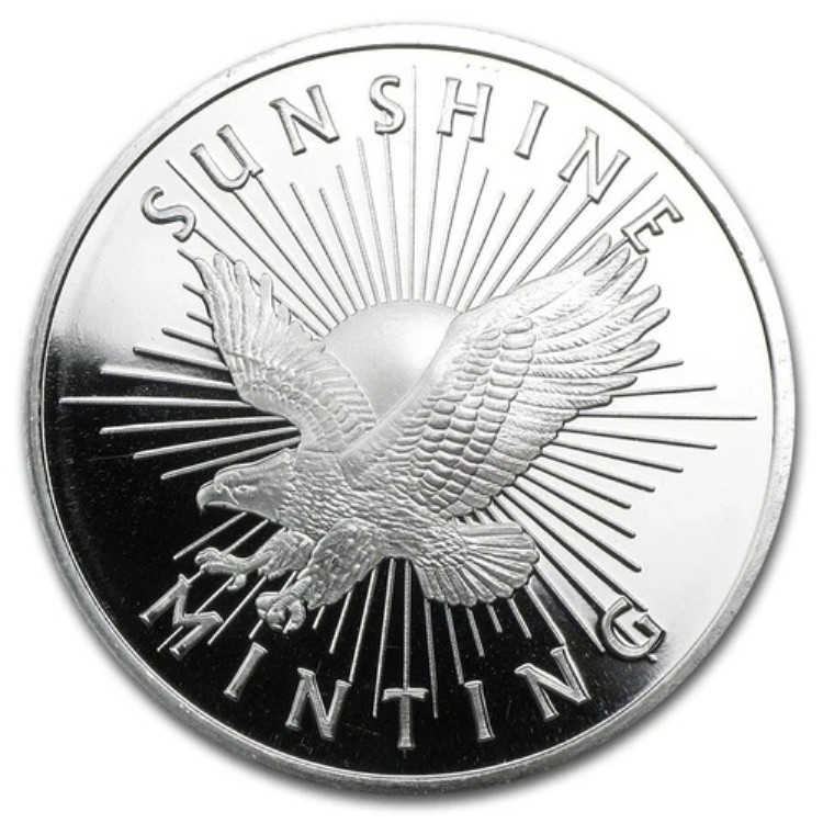 サンシャインミント・イーグルの1オンス銀貨4枚セット サンシャイン