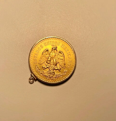 楽天市場】1821-1947年 メキシコ センテナリオ 50ペソ金貨 ベゼル付き