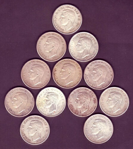 楽天市場】オーストラリア。1937年クラウンコイン12枚セット。gVF-aUNC