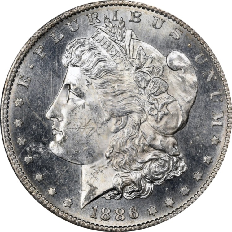 楽天市場】1886-S PCGS MS62PL モルガン・ダラー、日付が不明瞭で